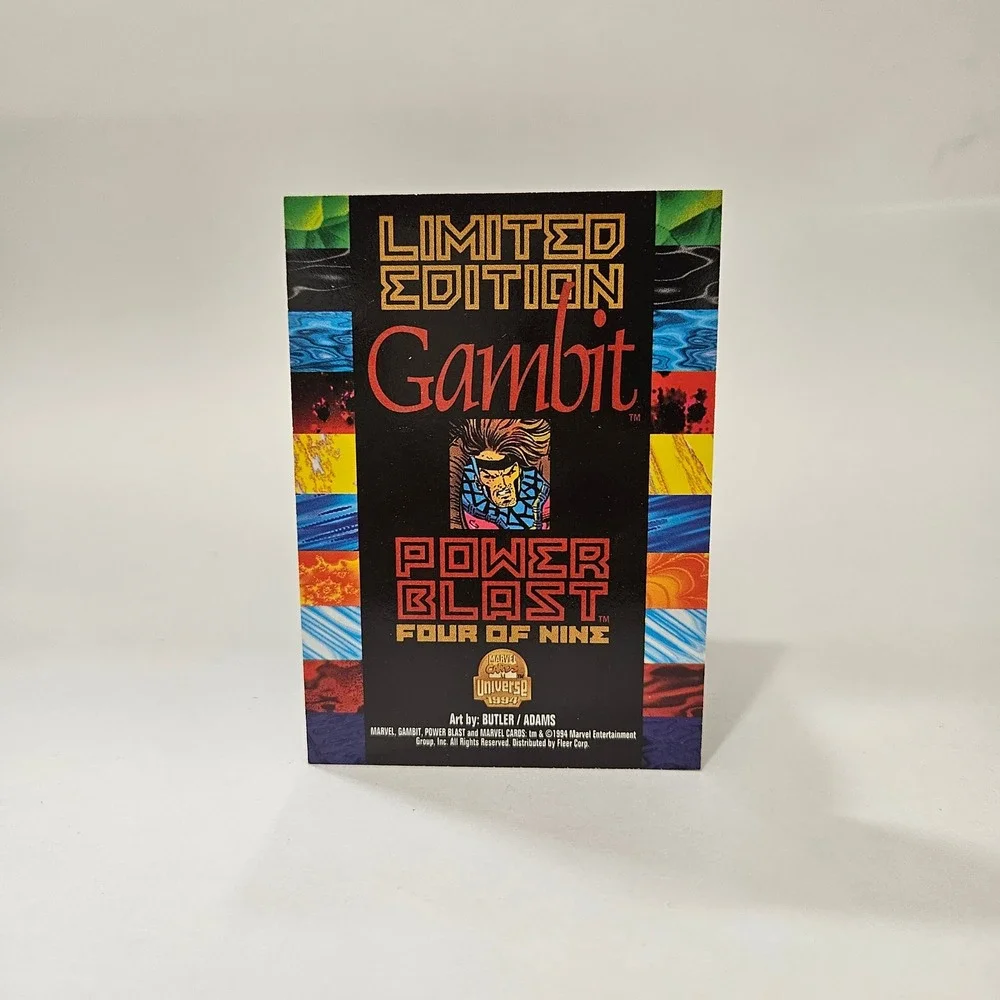 1994 Marvel Universe Gambit Power Blast 4 of 9 Limited Edition Fleer Card X-Men